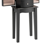 Jewelry Armoire with Top Flip Mirror and 4 Drawers