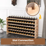 Estantería de madera para botellas de vino con capacidad para 72 botellas