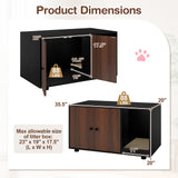 Wooden Cat Litter Box Enclosure Hidden Litter Box Furniture with Scratching Board