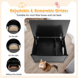 Wooden Cat Litter Box Enclosure with Top Opening Side Table Furniture