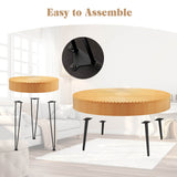 2 juegos de mesas de centro de madera con patas de metal y almohadillas ajustables