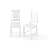 Juego de 2 sillas de comedor de madera maciza de caucho para cocina