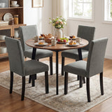 Juego de 4 sillas de comedor de madera con patas de madera curvada