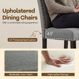 Juego de 4 sillas de comedor de madera con patas de madera curvada