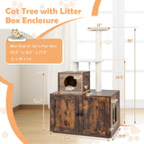 Árbol para gatos con arenero y condominio para gatos