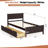 Estructura de cama individual con cajones de almacenamiento