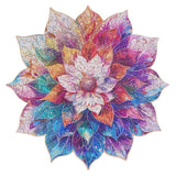 Wooden Puzzle: Mystic Mandala Flower