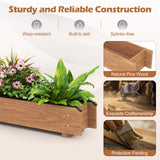 Wooden Raised Garden Bed with Drainage Holes for Vegetable Flower Herb Succulent