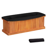 Cama de jardín elevada de madera con orificios de drenaje y forro, jardinera de madera de abeto macizo