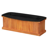Cama de jardín elevada de madera con orificios de drenaje y forro, jardinera de madera de abeto macizo