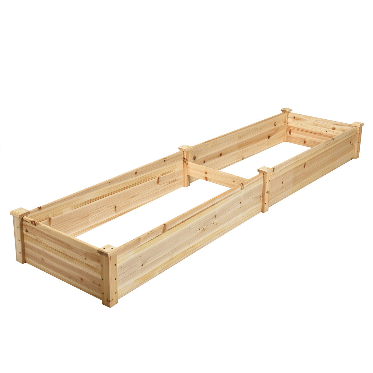 Cama de jardín elevada de madera para verduras para patio trasero o balcón