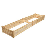 Cama de jardín elevada de madera para verduras para patio trasero o balcón
