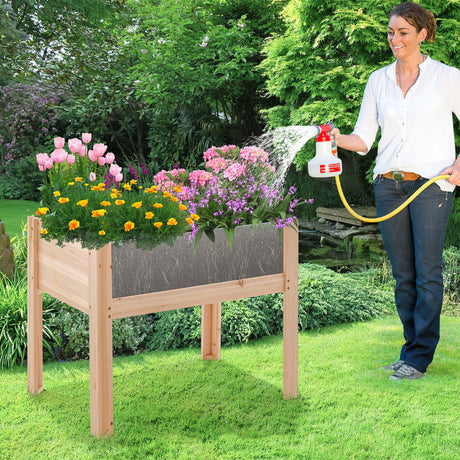Mesa de cultivo de madera de 30/47 pulgadas