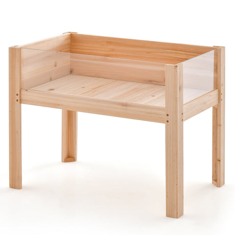 Mesa de cultivo de madera de 30/47 pulgadas