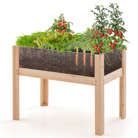 Mesa de cultivo de madera de 30/47 pulgadas