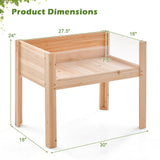 Mesa de cultivo de madera de 30/47 pulgadas