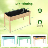 Wooden Raised Vegetable Garden Bed Elevated Grow Vegetable Planter