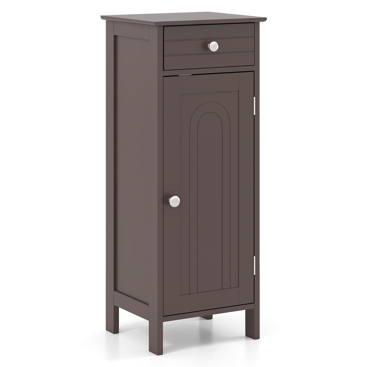 Wooden Storage Free-Standing Floor Cabinet with Drawer and Shelf
