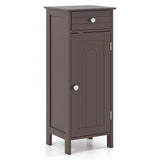 Wooden Storage Free-Standing Floor Cabinet with Drawer and Shelf