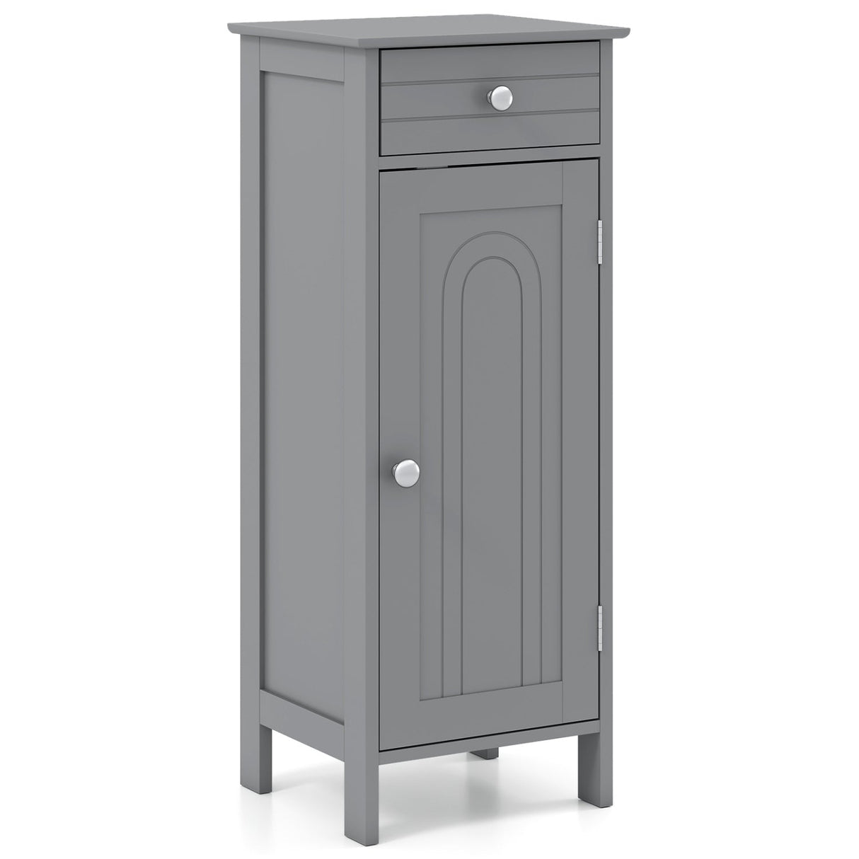 Wooden Storage Free-Standing Floor Cabinet with Drawer and Shelf