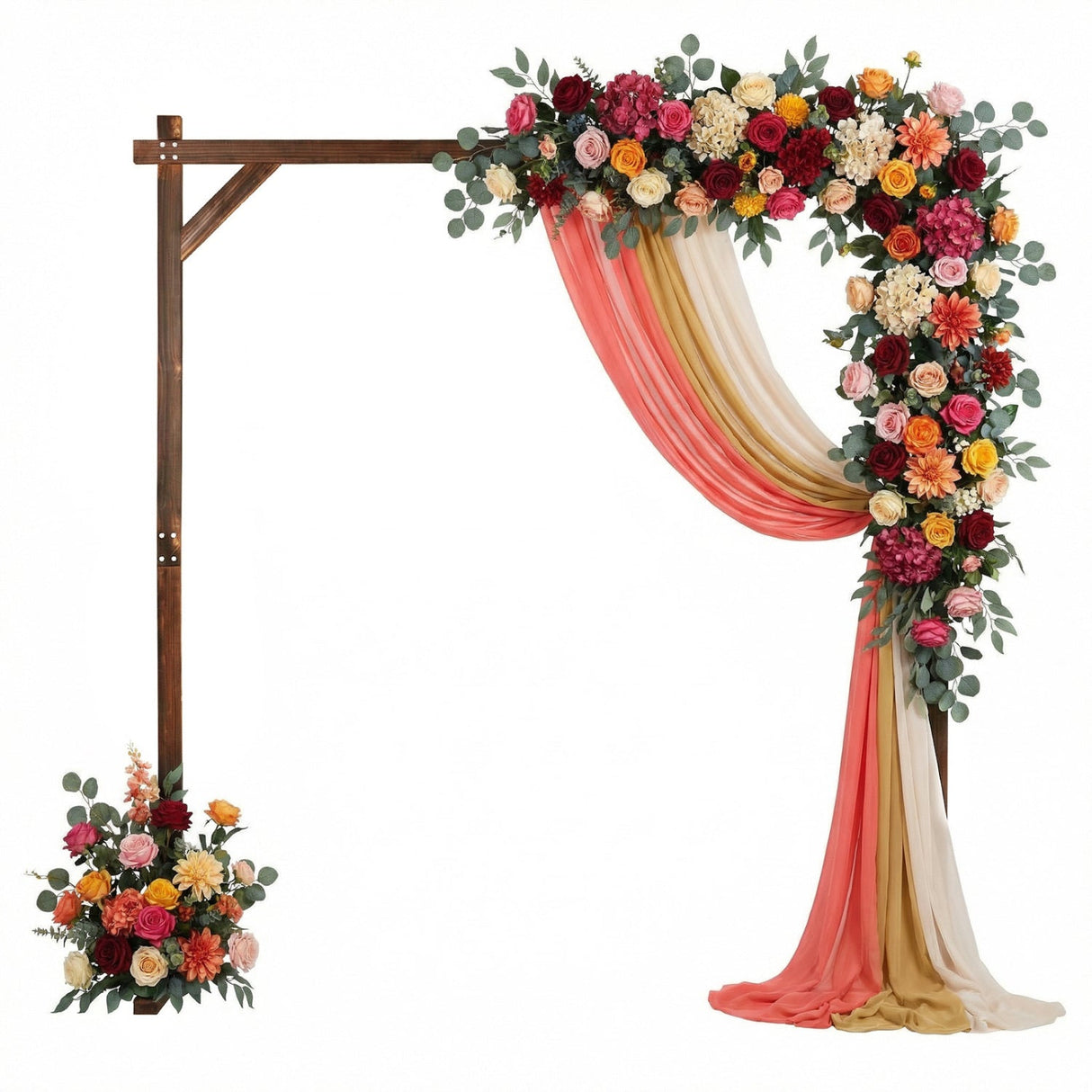 Arco de boda de madera Soporte de madera maciza para telón de fondo de ceremonia de boda