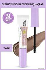 Maybelline Super Lock Brow Glue: Taupe Eyebrow Mascara for All-Day Hold & Fuller Brows - Long Lasting Brow Gel & Ka_ Sabitleyici