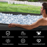 Bañera de hielo XL 129 Gal Oval con tapa y bomba manual para atletas