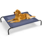 Cama elevada para mascotas, grande, de acero, para interior o exterior