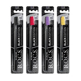 ROCS Black Edition Manual Toothbrush for Adults - Effective Cleaning & Gentle on Gums