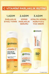 Garnier Vitamin C Brightening Toner - Achieve Glowing, Even Skin Tone - Refreshing Facial Treatment, All Skin Types - 120ml