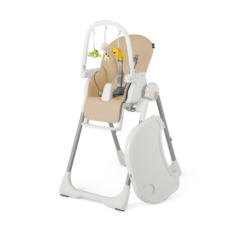 Trona Plegable 4 en 1 para Bebés con 7 Alturas Ajustables y Barra de Juguetes Gratis