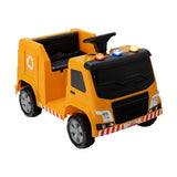 Camión de basura para niños de 12 V con luces de advertencia y 6 accesorios de reciclaje