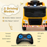 Camión de basura para niños de 12 V con luces de advertencia y 6 accesorios de reciclaje