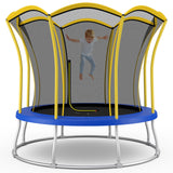 8 Feet Outdoor Unique Flower Shape Trampoline with Enclosure Net