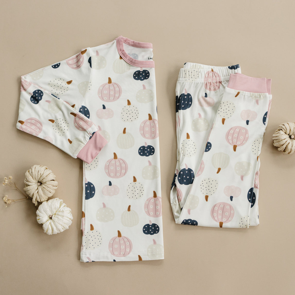 Pijama de bambú de 2 piezas Pretty 'n Pumpkin
