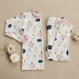 Pijama de bambú de 2 piezas Pretty 'n Pumpkin