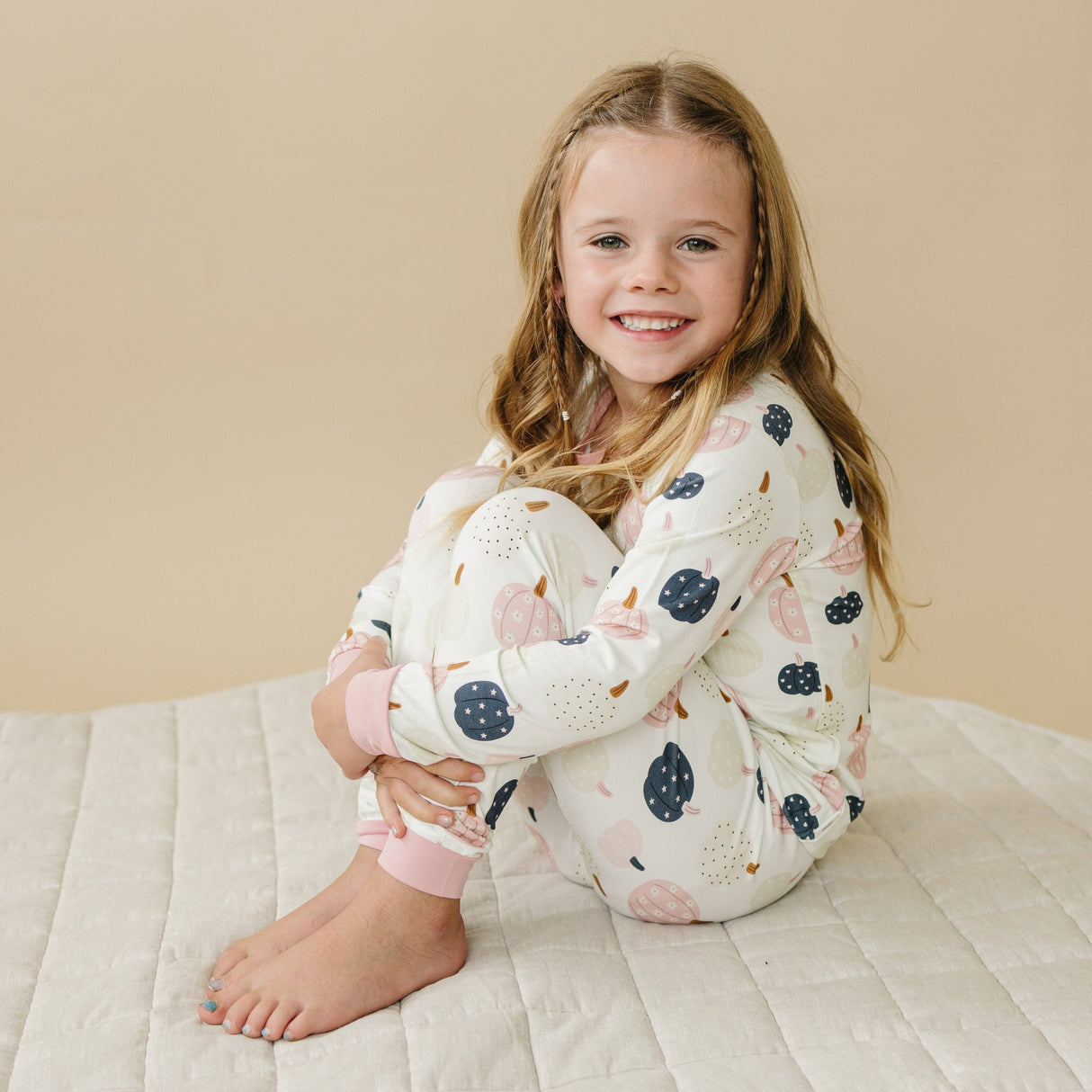 Pijama de bambú de 2 piezas Pretty 'n Pumpkin