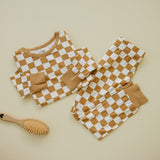 Golden Coast Check 2pc Bamboo Pajamas