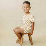 Golden Coast Check 2pc Bamboo Lounge Set *6M & 4T left