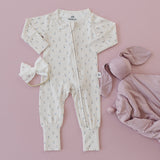 Pijama de bambú con cremallera Tiny Tulips