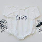 Mameluco de sudadera con esqueletos bailarines - Blanco