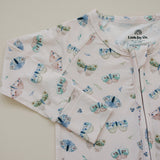 Pijama con cremallera de bambú de polilla luna