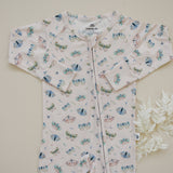 Pijama con cremallera de bambú de polilla luna
