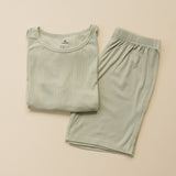 Women's Ribbed Bamboo Pajama Top & Bottoms - sold as separates