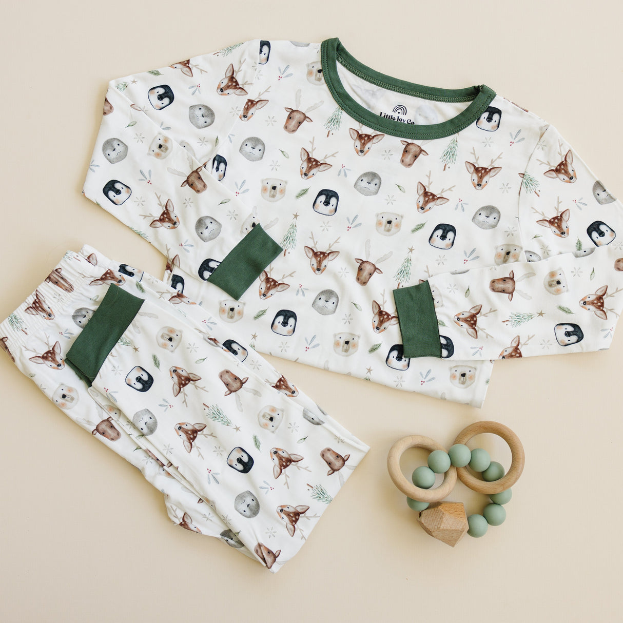 Pijama de Bambú de 2 piezas "Amigos del Polo Norte"