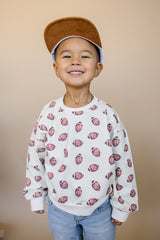 Sudadera con cuello redondo y estampado de fútbol americano