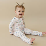 Pijama con cremallera de bambú de polilla luna