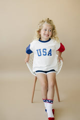 USA Colorblock Tee - Oversized or Regular Fit