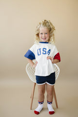 USA Colorblock Tee - Oversized or Regular Fit