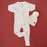 Pijama con cierre de bambú Tiny Hearts